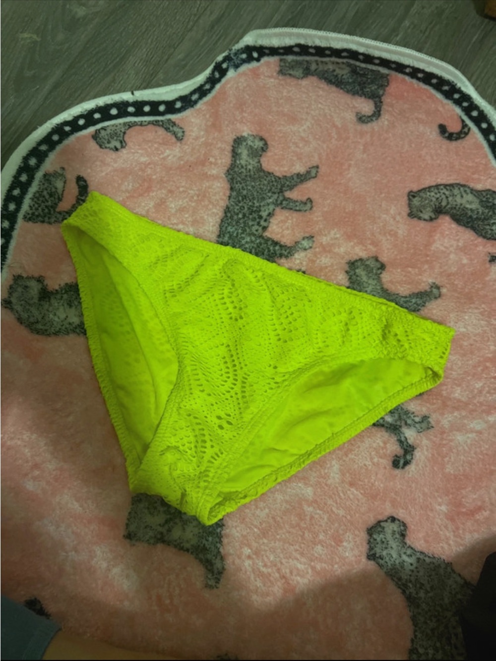 No Boundaries Neon Yellow Crochet Bikini Bottom